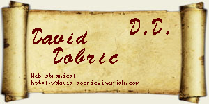David Dobrić vizit kartica